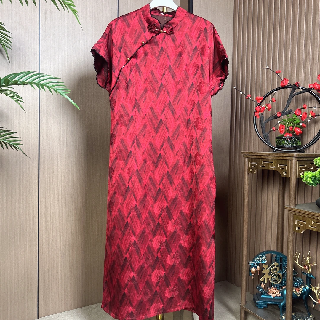 春款香云纱气质百搭显瘦复古轻奢洋气温婉大方新中式改良旗袍喜服