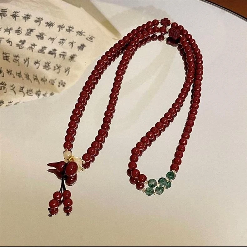 天然原矿多圈紫金手链朱砂男女手串