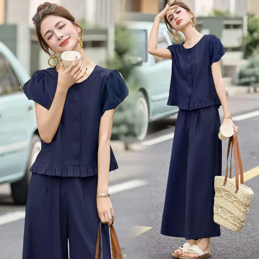 【套装】夏季高档新款两件套设计感时装女装服装4602[W]