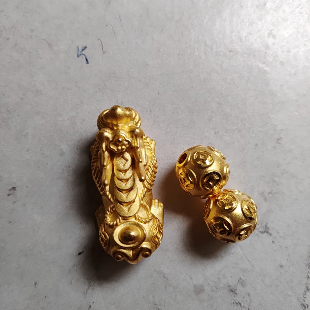 金元宝足金999貔貅珠子首饰