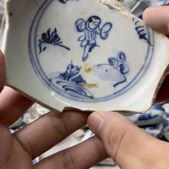 瓷片现代瓷器青花瓷片