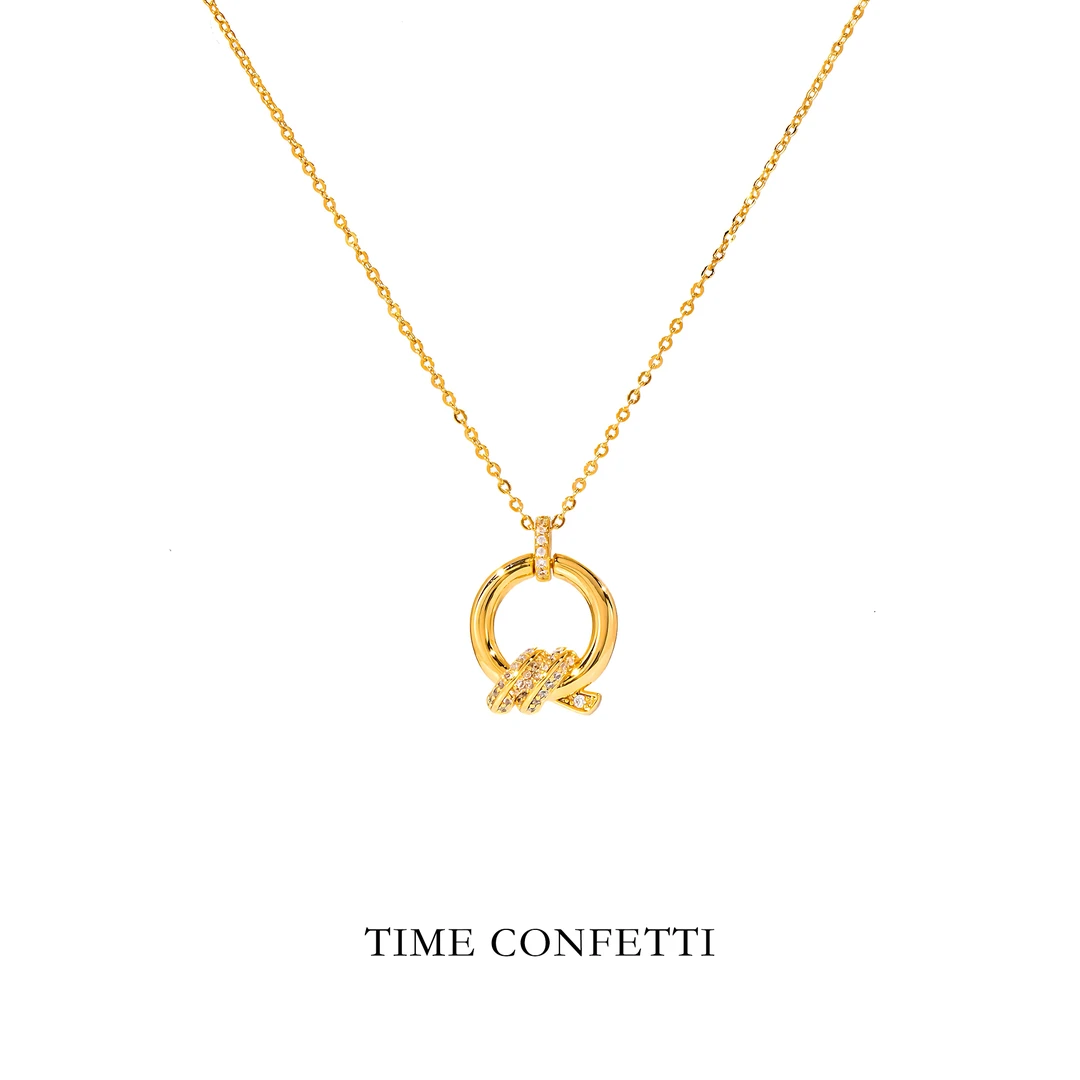 黄铜项链 镀K金【孙二娘】气质百搭通勤环环相扣项链TC 10787