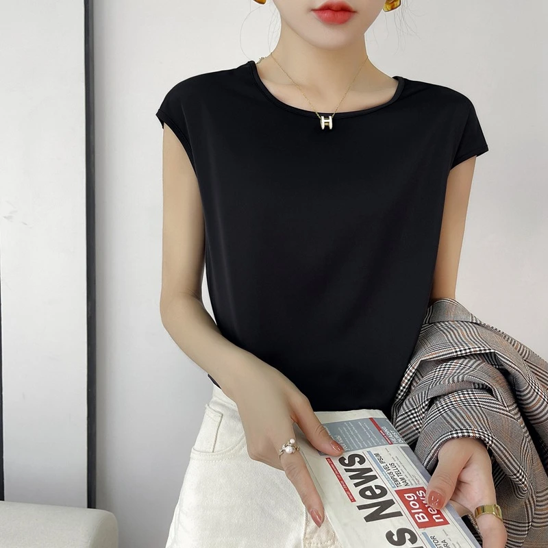 网红塑身修身迷人连体纯欲睡衣套装甜美轻奢黑色韵味家居服配背心