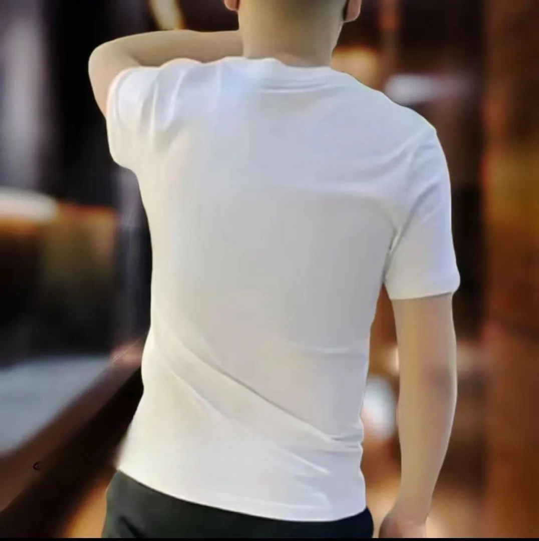 2025夏季重磅男士新款服装休闲百搭舒适半袖圆领修身上衣T恤