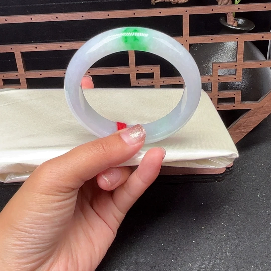 翡翠未镶嵌手镯正圈序号37