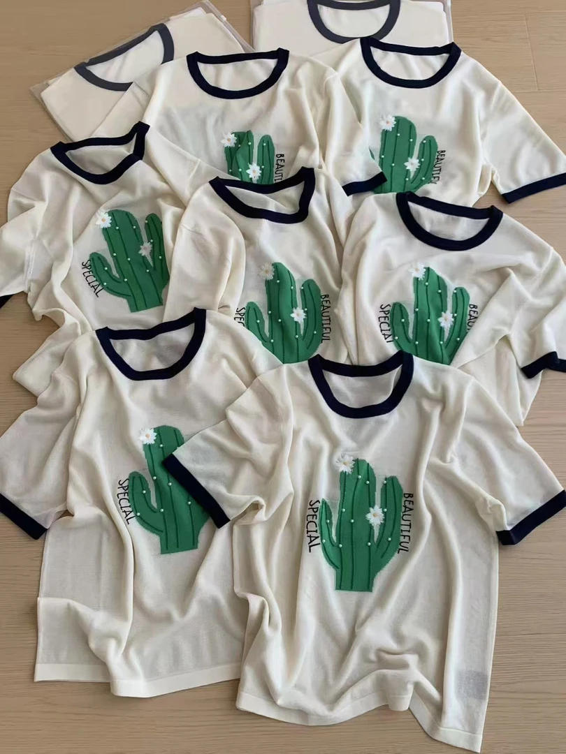 【茉丽】仙人掌亚～麻短袖T恤