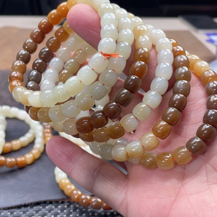 和田玉（糖玉）手链未镶嵌多样性发货拍一发一