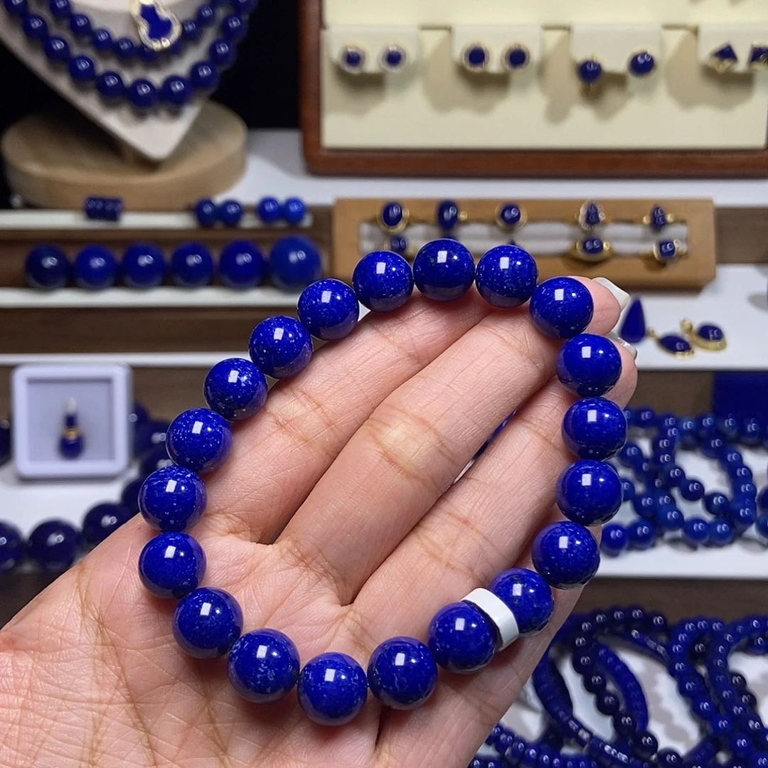 青金石未镶嵌单圈手串10mm+