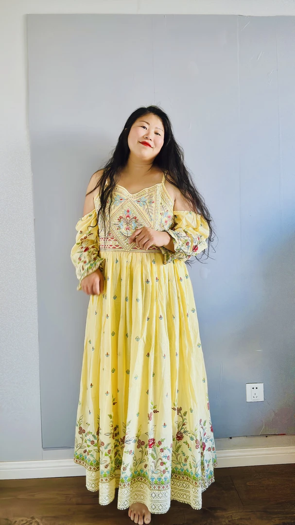 现货 印度宝宝棉异域仿汉服连衣裙裤子围巾套装