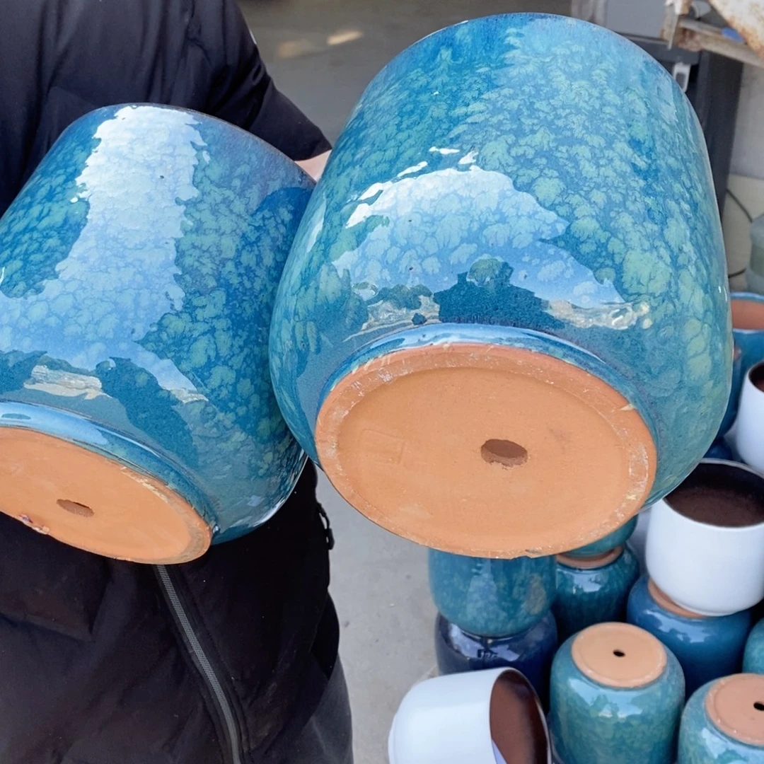 红陶杨杨花盆0210-1030瑕疵