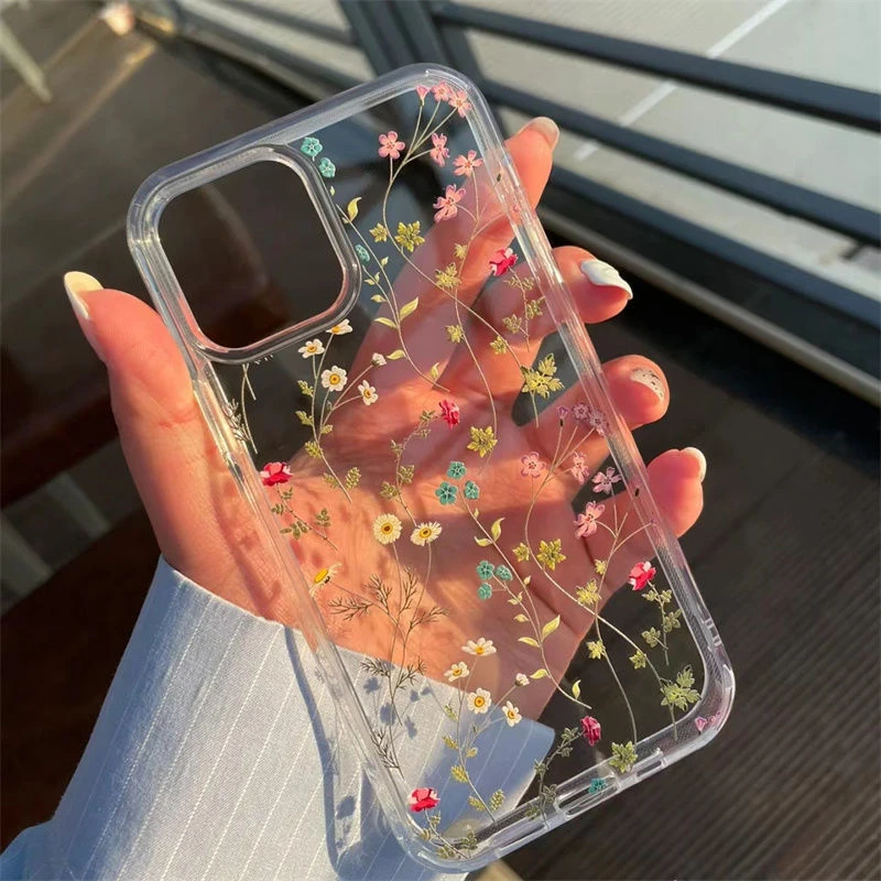 ins彩色小清新蝴蝶适用iPhone17air手机壳苹果16promax透明15大孔