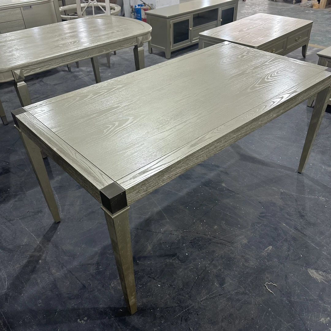 美式轻奢实木饭桌餐桌小户型餐椅美式餐桌餐桌家用