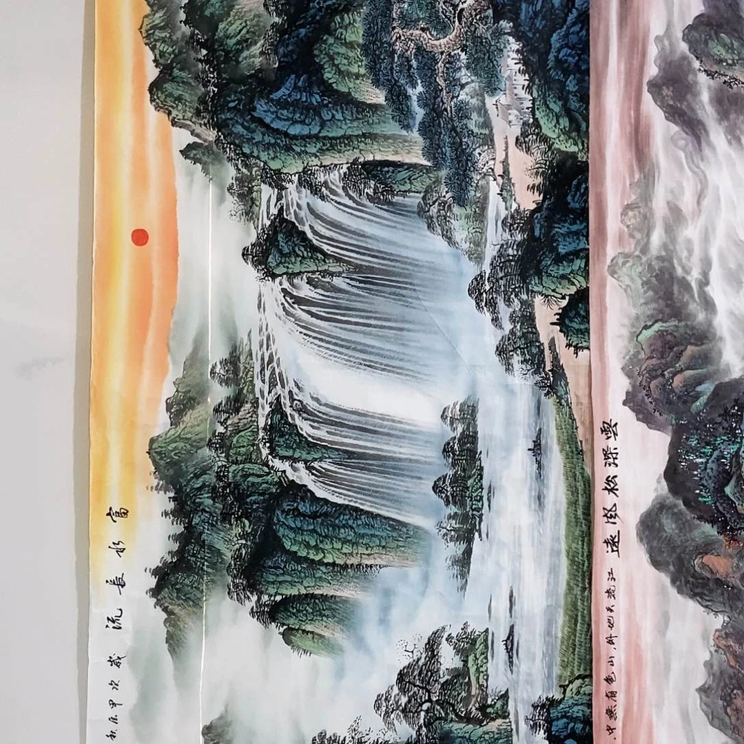 国画大八尺山水一副