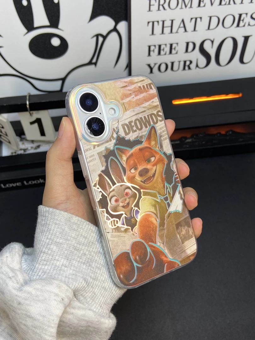 疯狂动物城尼克朱迪适用于苹果华为vivo一加iPhone小米红米手机壳