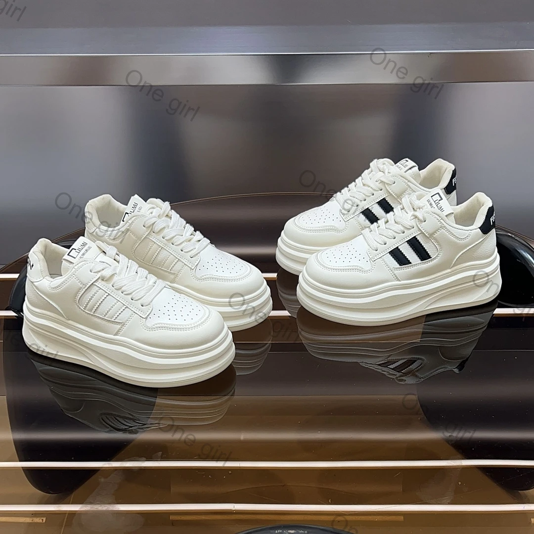 llyt网红增高小白鞋2025春款新款ins百搭厚底显腿长运动休闲板鞋