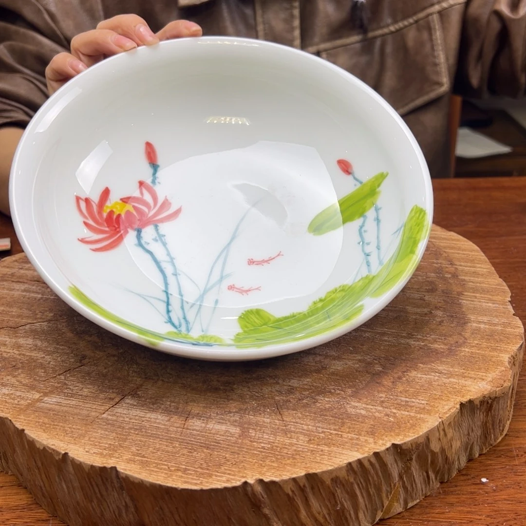 瓷片景德镇陶瓷手工手绘制作