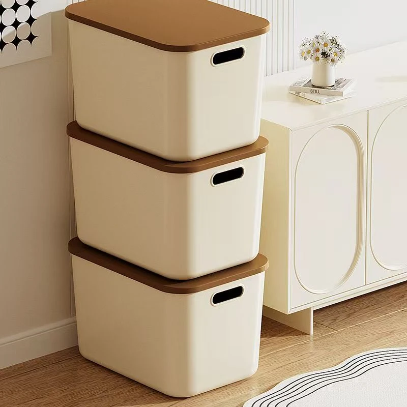 【新疆包邮】奶油风收纳盒收纳箱杂物整理收纳筐宿舍内衣袜子收纳盒
