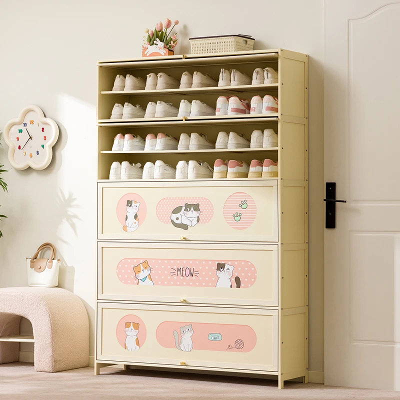 鞋柜家用门口玄关柜爆款大容量上翻门收纳柜楼道入户多层防尘鞋架