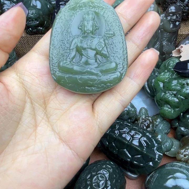 和田玉未镶嵌挂件