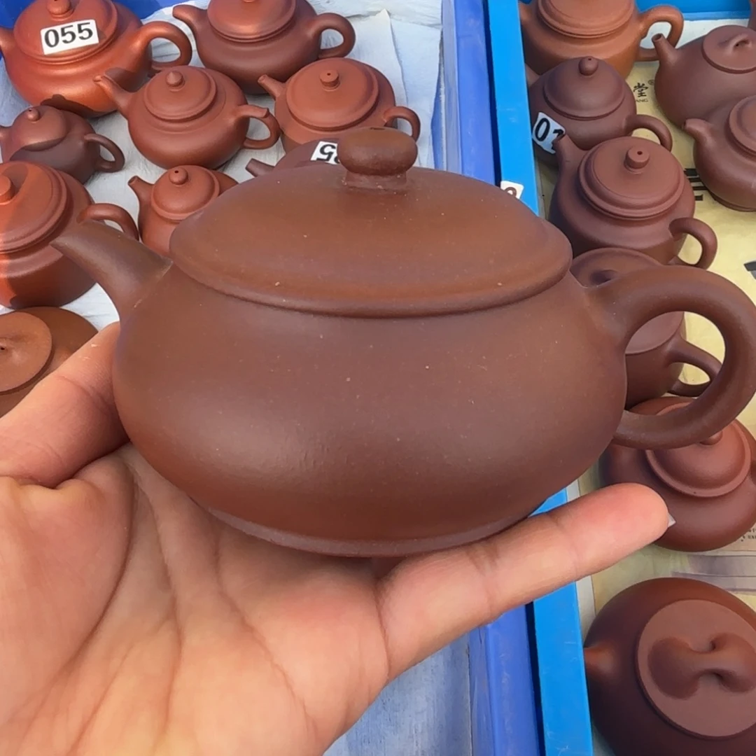 茶壶紫砂紫泥明炉180cc瑕疵