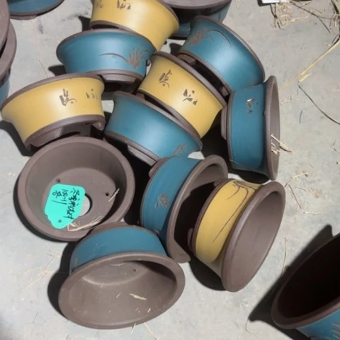 紫砂花盆100-11。15-7