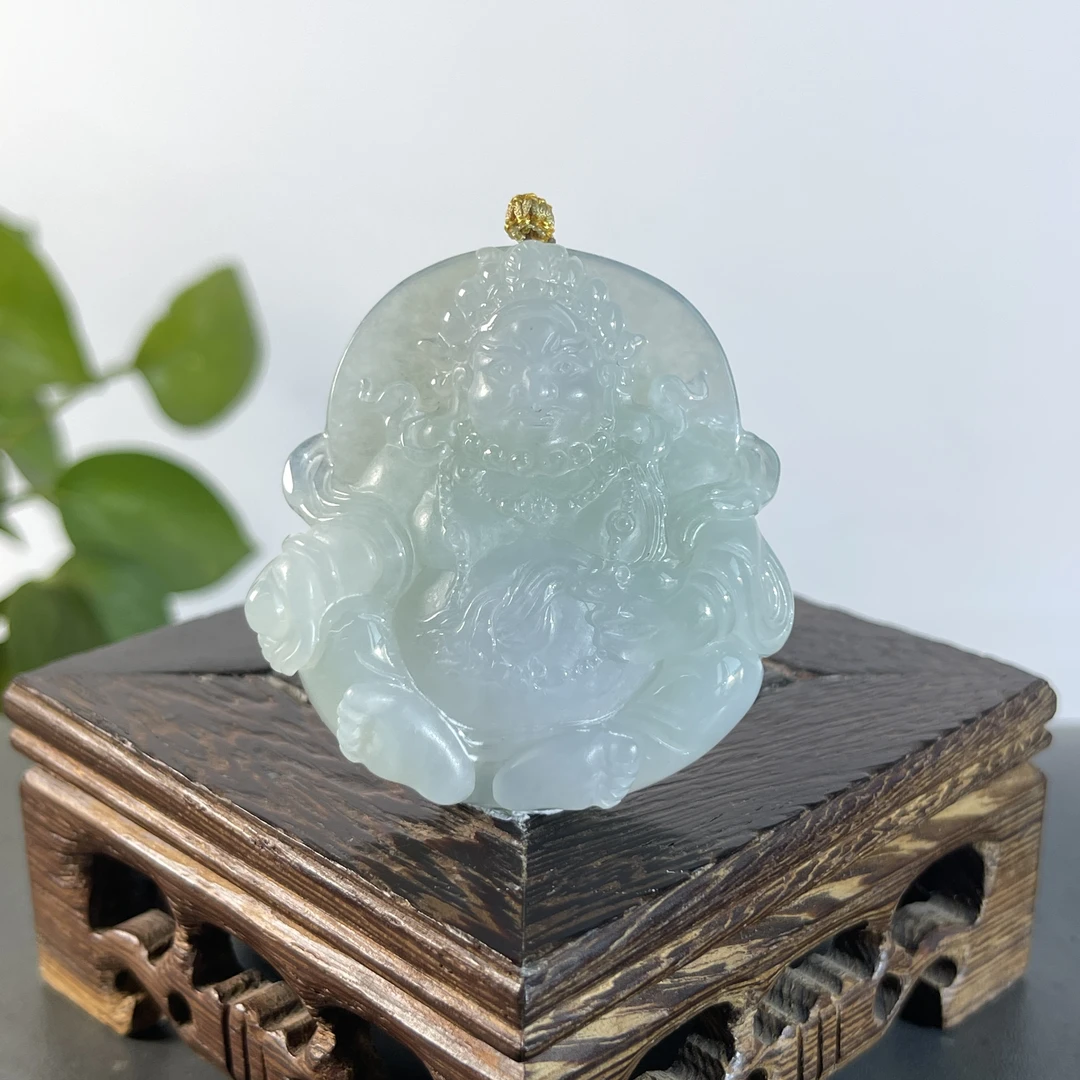 JSB23-129   天然缅甸翡翠A货  黄财神