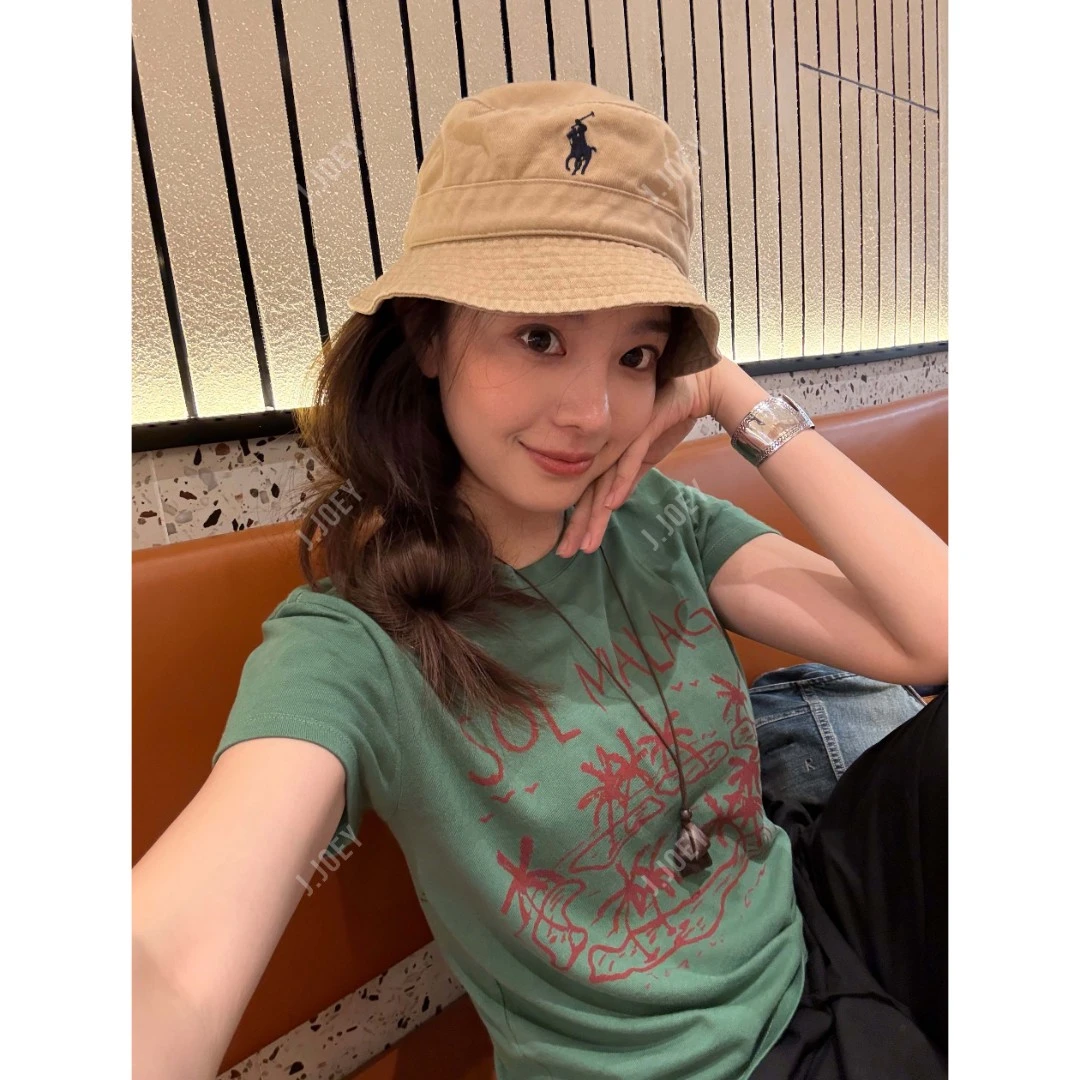 J.JOEY “100棉”时尚极简风夏季新款简约绿色圆领短袖T恤 0968