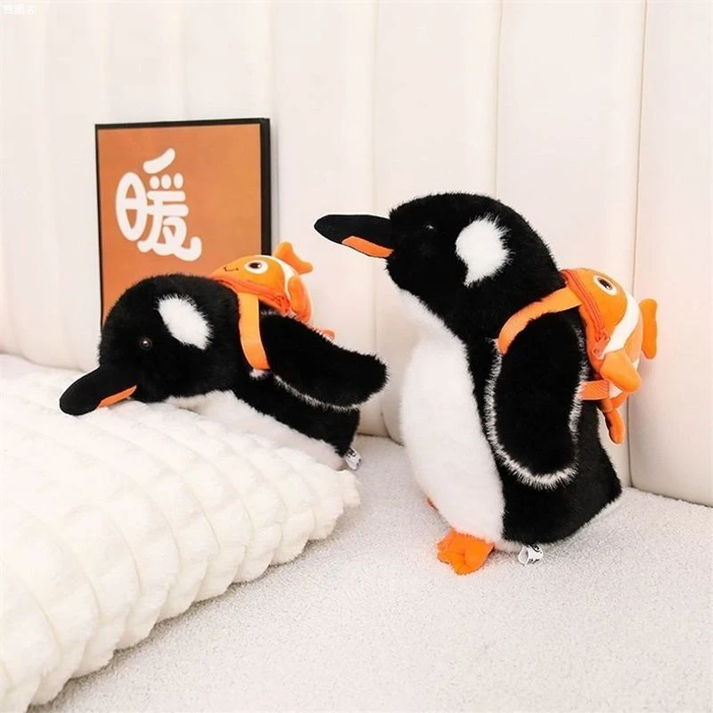 高颜值背包企鹅公仔毛绒玩具睡觉抱枕布娃娃安抚儿童生日礼物女生