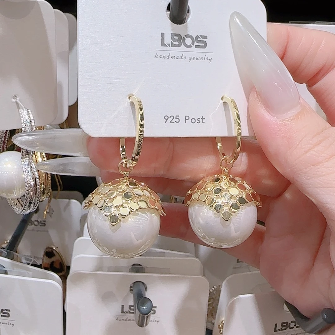 锆石铜合金925银耳环