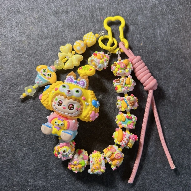 手绘珠挂件链子手机链包挂装饰品