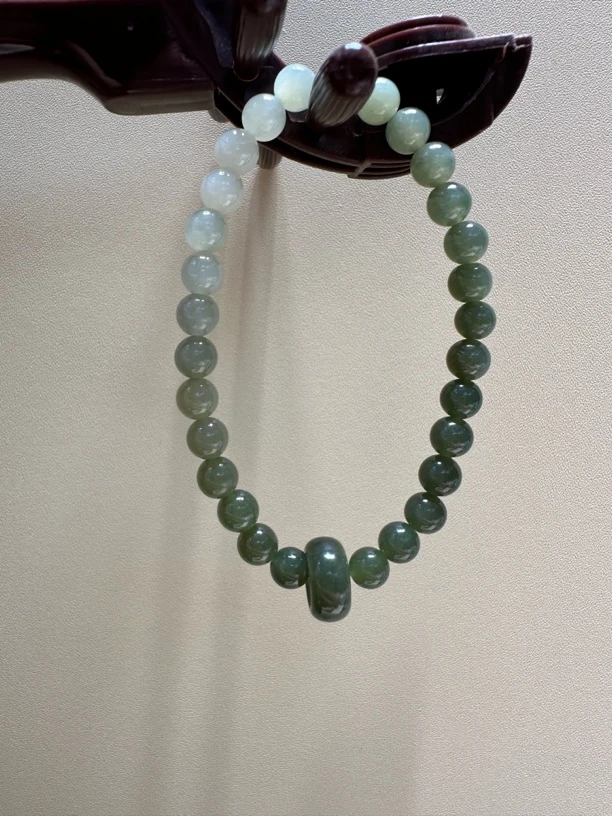 和田玉晴水渐变手串