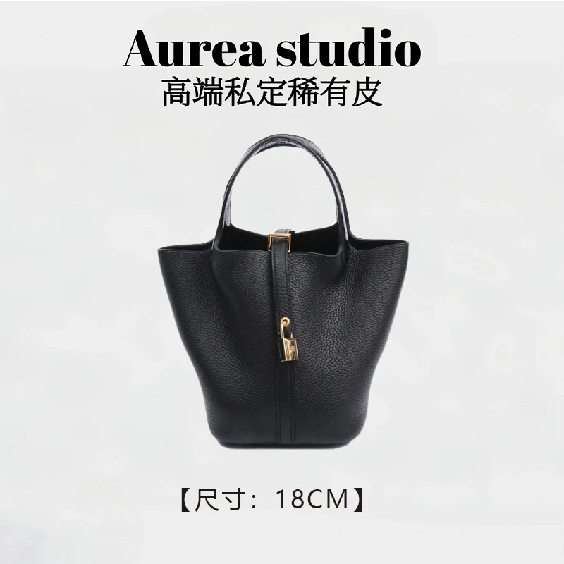 【欧欧私定】蜡线手工 鳄鱼拼牛皮 时尚休闲手拎 菜篮子