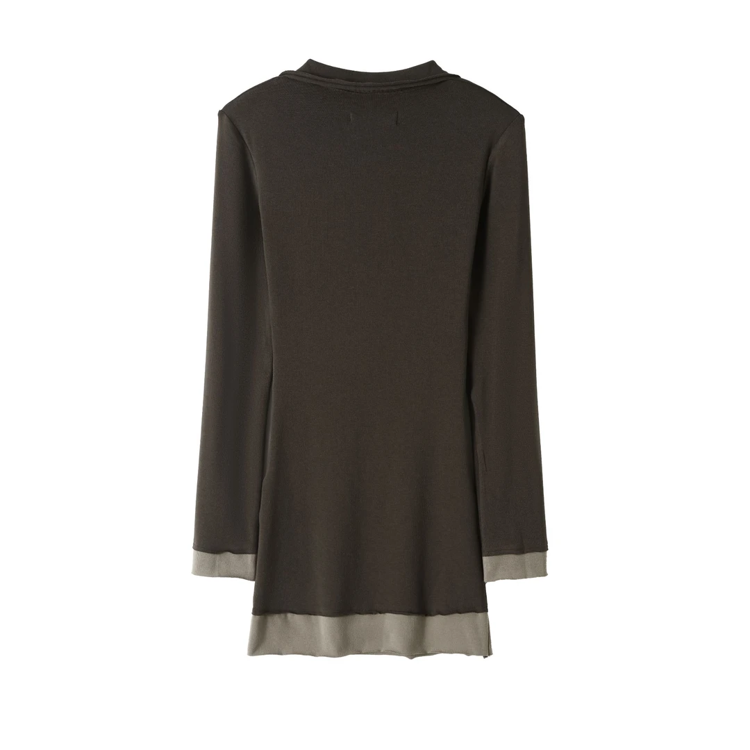 1JINN STUDIO Polo领假两件打底上衣