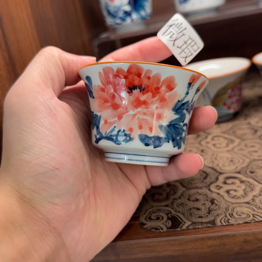 釉下彩纯手绘微瑕