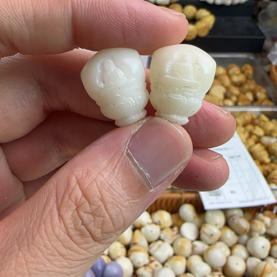 手串菩提根/象牙果微瑕无相佛三通5颗