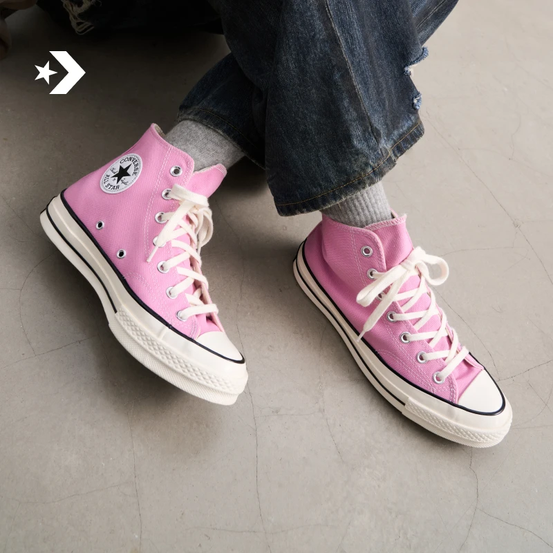 匡威1970S男女高帮帆布鞋蔷薇粉多巴胺粉色CONVERSE A03795C
