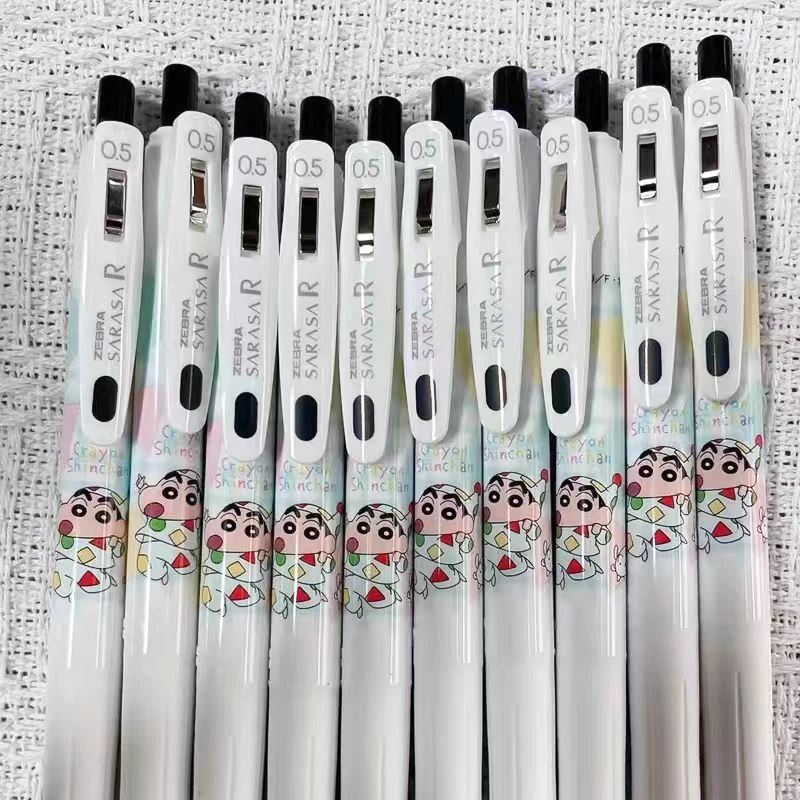 日本zebra斑马蜡笔小新限定中性笔jj29小浓芯限定版