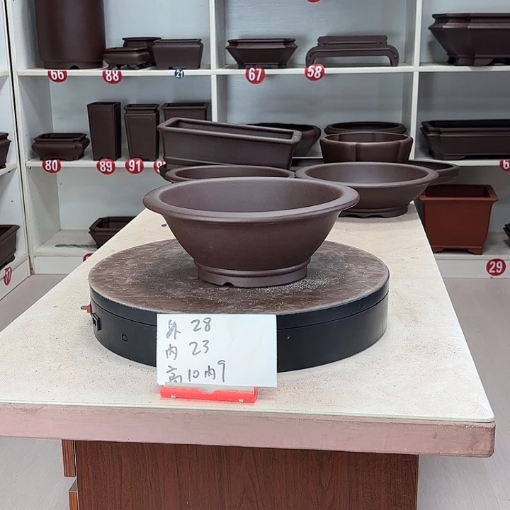 紫砂花盆小圆斗盆