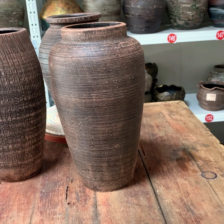 【闪购商品】粗糙土陶默认打孔高28口10