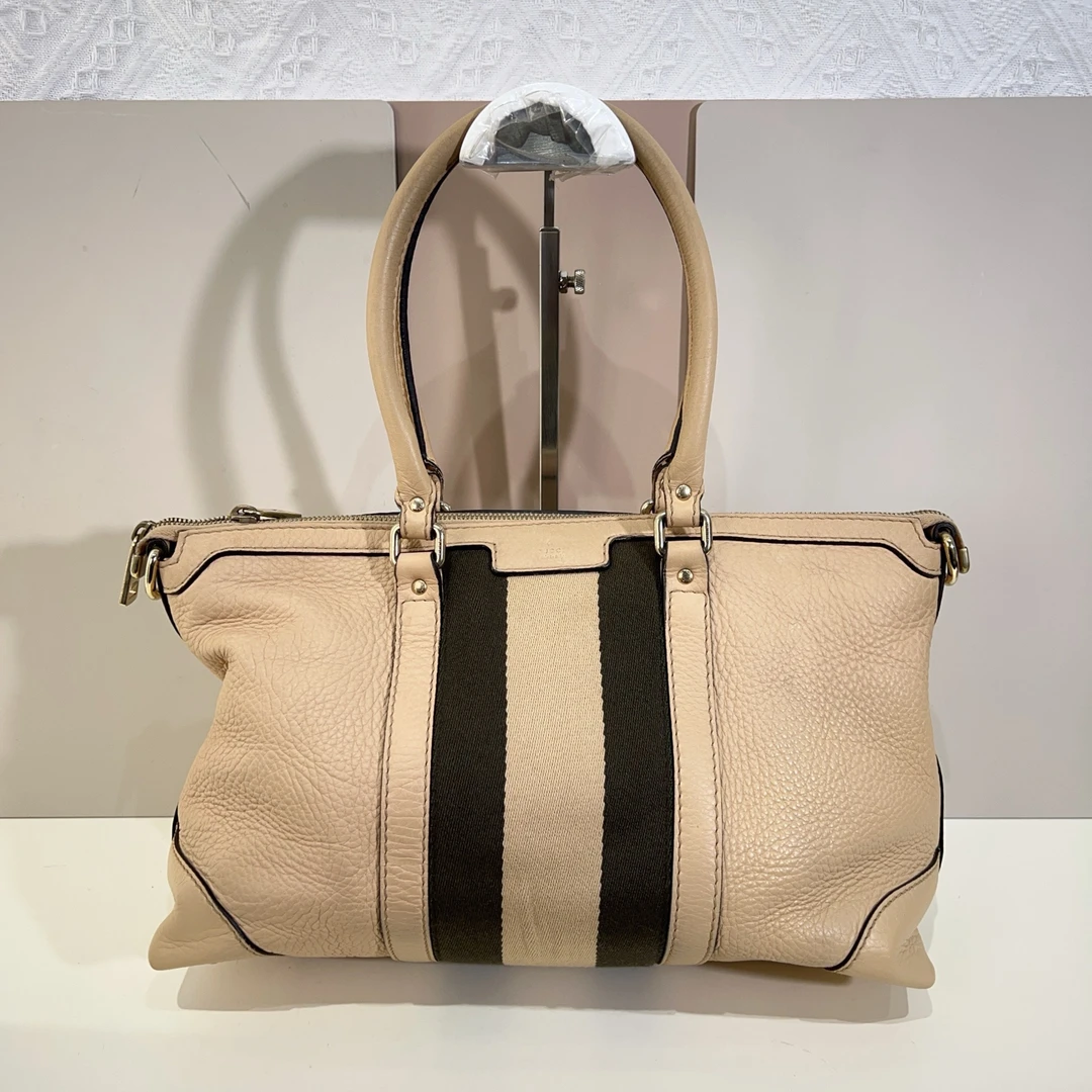 95新 GUCCI/古驰 古驰全皮波士顿手提包cj6333