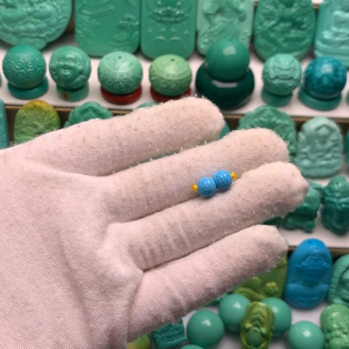 石材卡6mm蓝色富甲1对