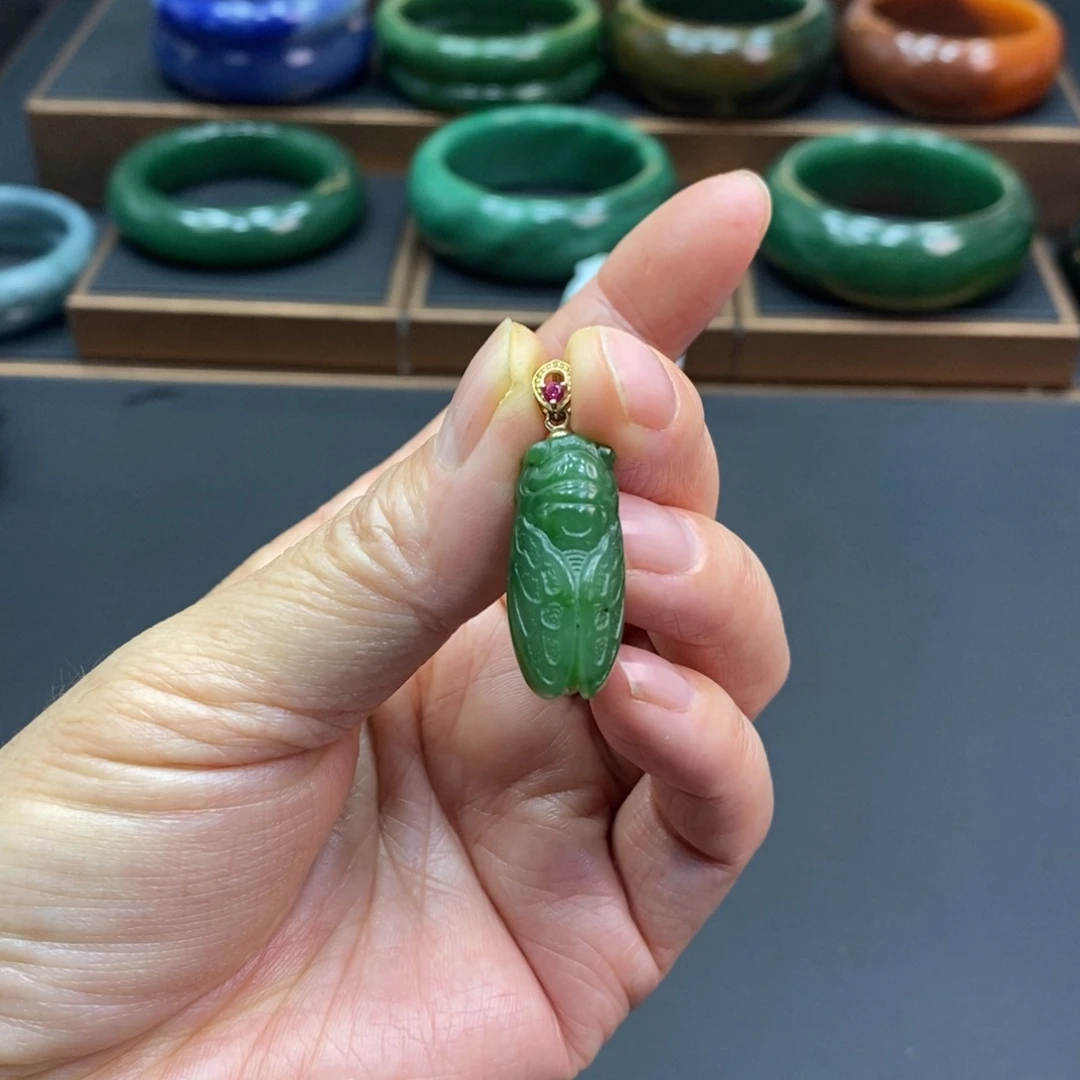 和田玉银S925镶嵌颈饰