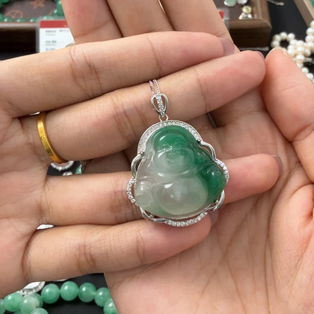 睡***雪石英质玉银S925镶嵌套链