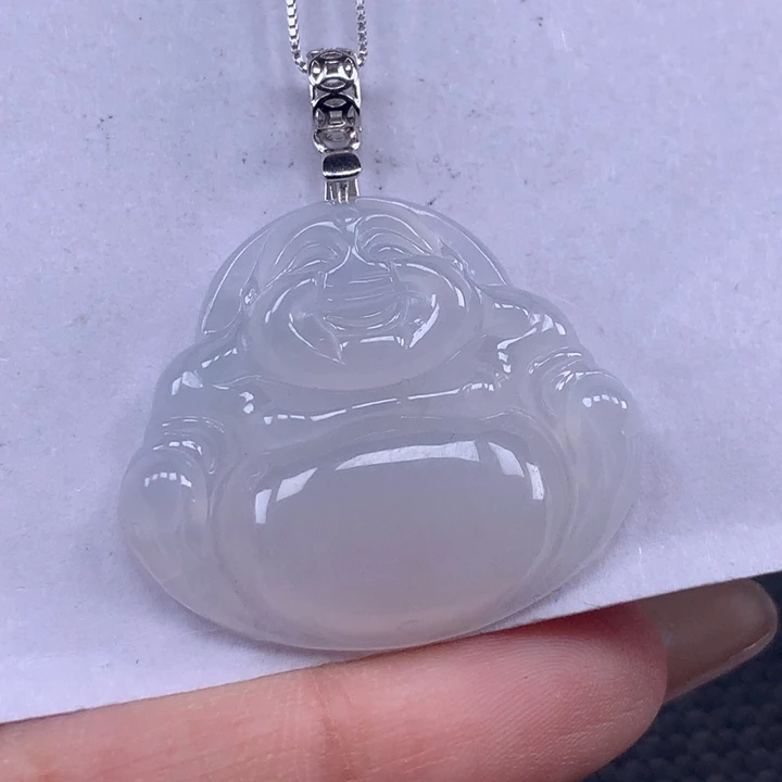颈饰未镶嵌翡翠佛公吊坠