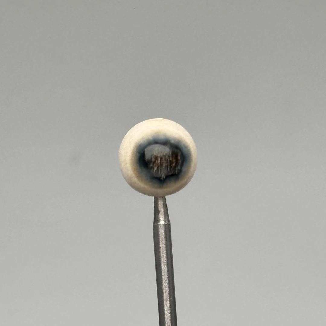 DEZHI/德志10mm蓝眼单珠天然猛犸牙Y454