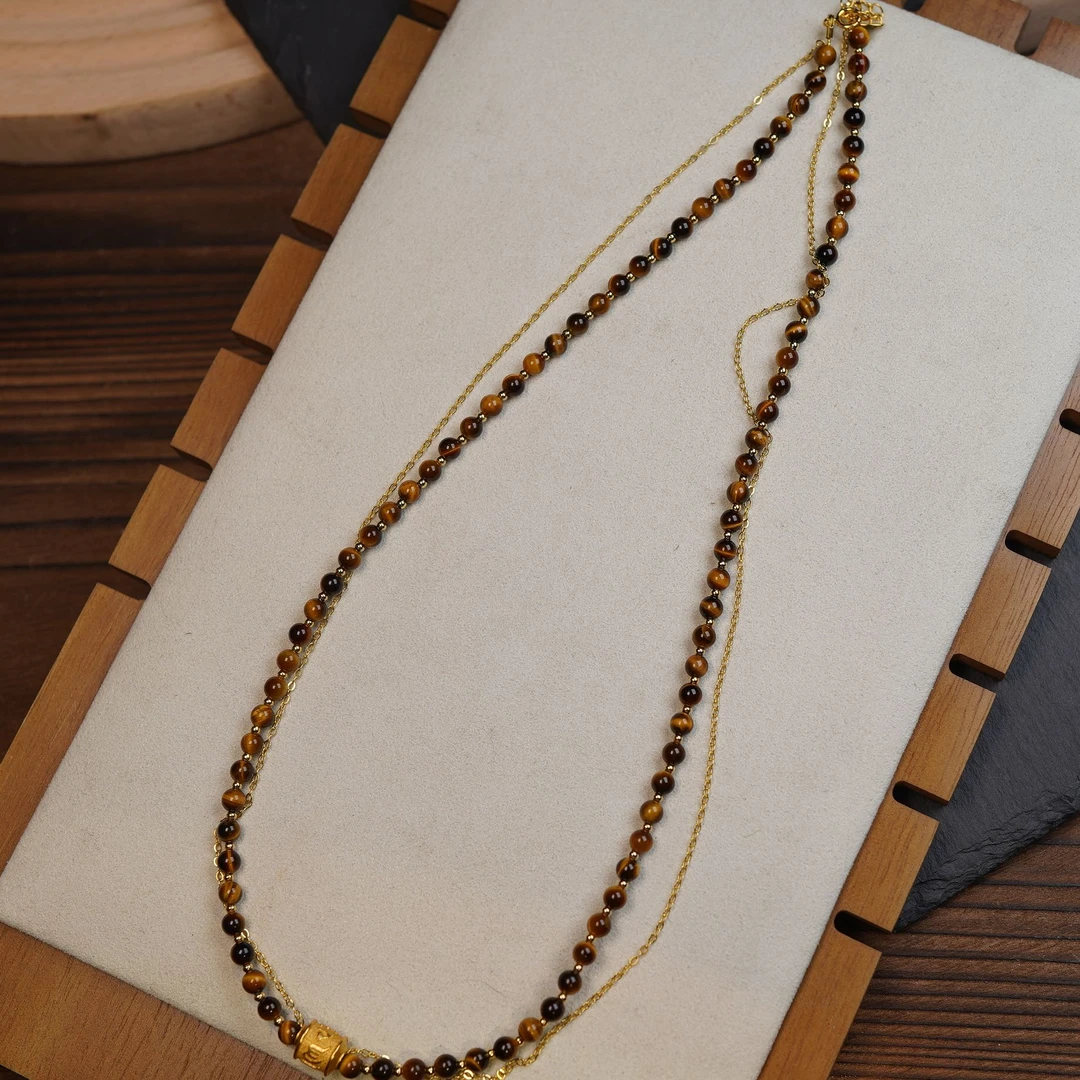 日照金山虎眼石锁骨链项链s925 KT24030757