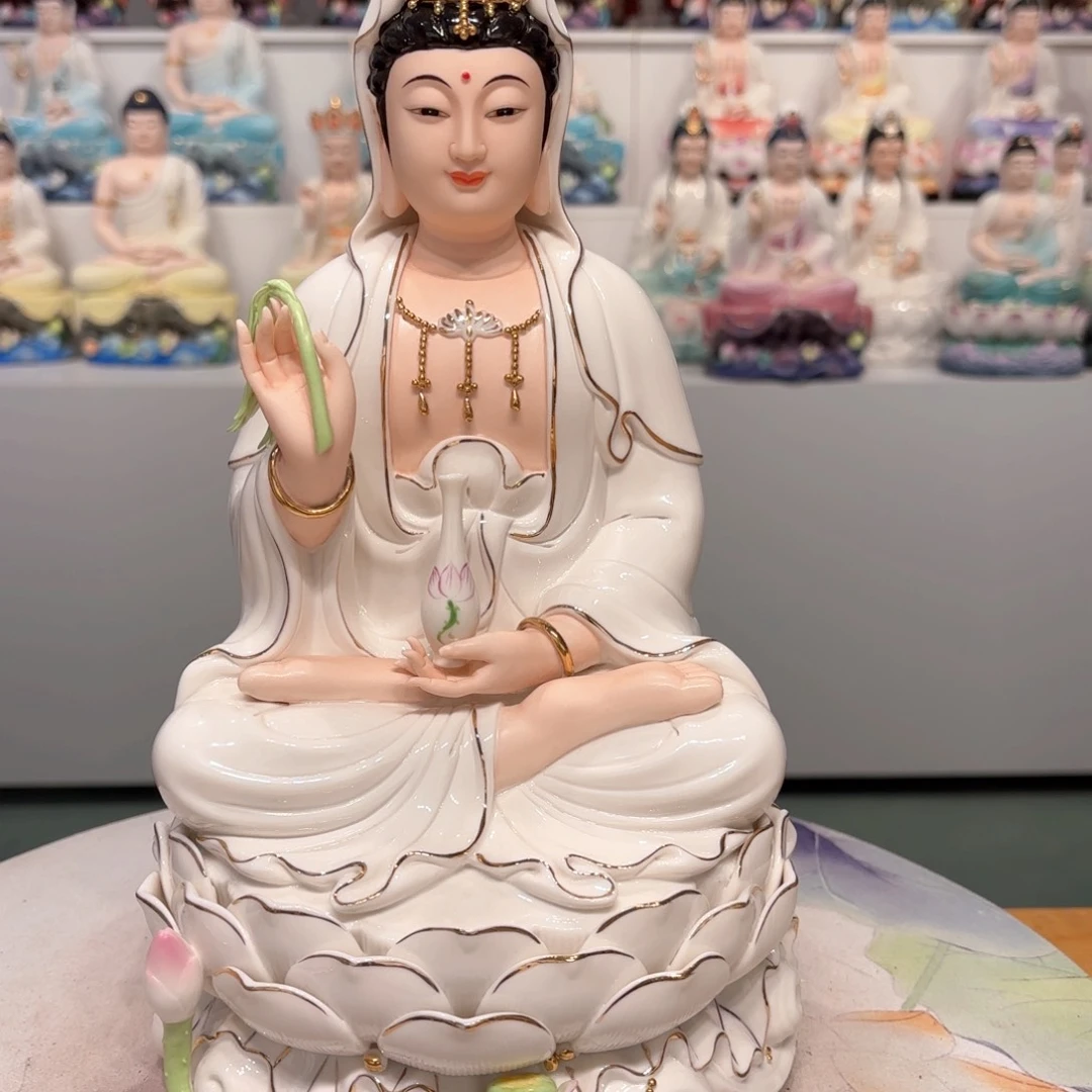 摆件瓷摆件观音12吋