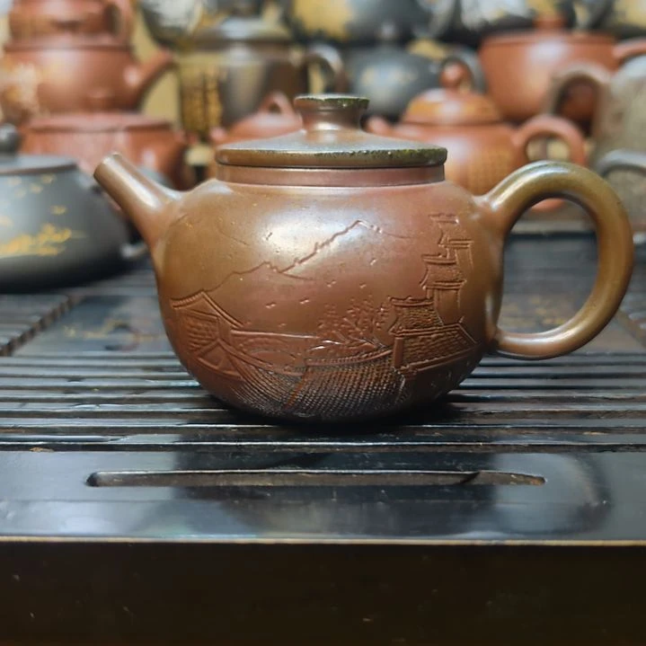 柴烧坭兴陶纯手工茶壶