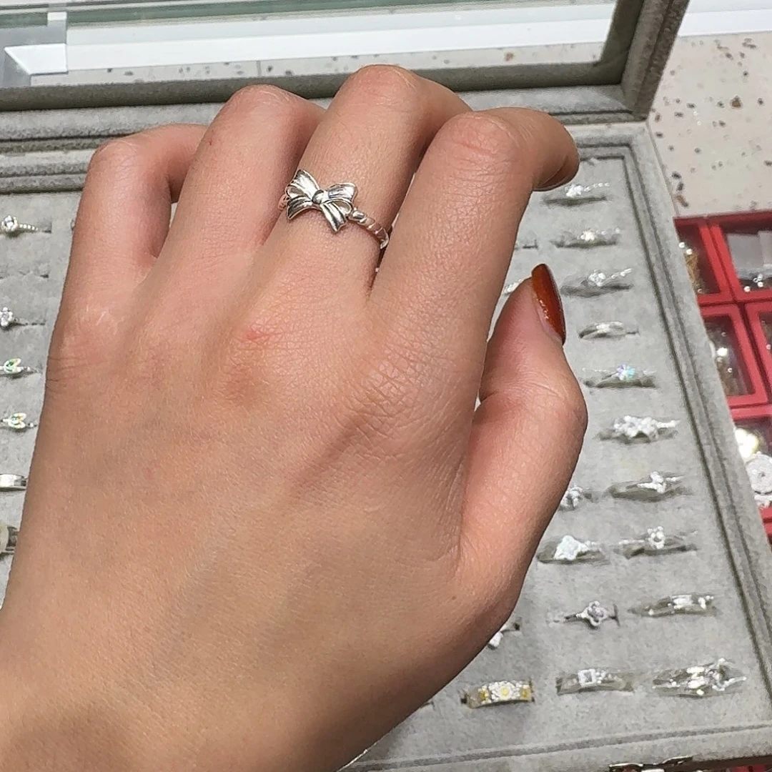 足银纯银纯银蝴蝶结