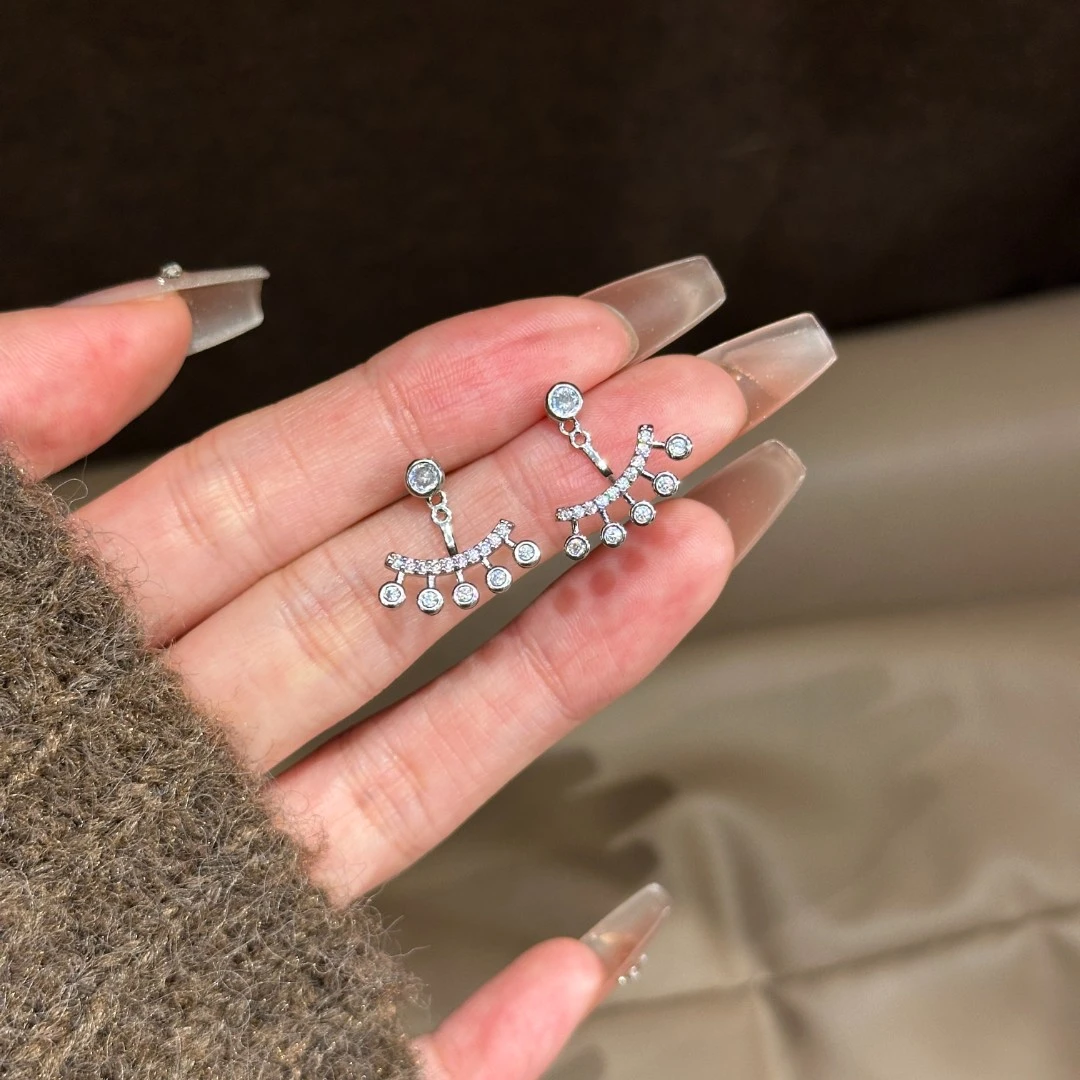 铜合金合成锆石耳饰 CC11726  高定耳环